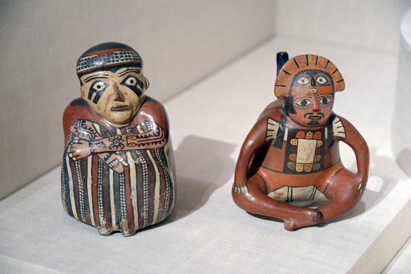 Vessels in the form of Seated Rulers, Nazca, Peru 180 BC-500 AD