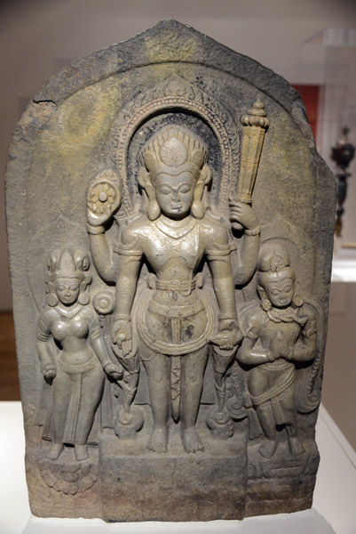 God Vishnu with Lakshmi and Garuda in Attendance, Nepal, 11th C.