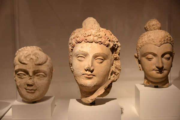 Gandharan heads, 3rd-6th C. Pakistan/Afghanistan