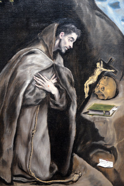 Saint Francis Kneeling in Meditation, El Greco, 1595/1600