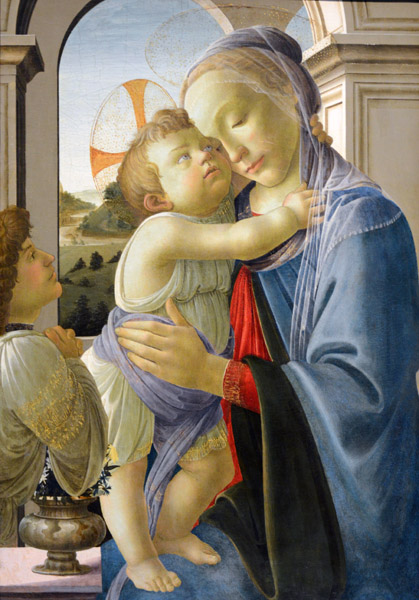 Virgin and Child with an Angel, Sandro Botticelli, 1475/85