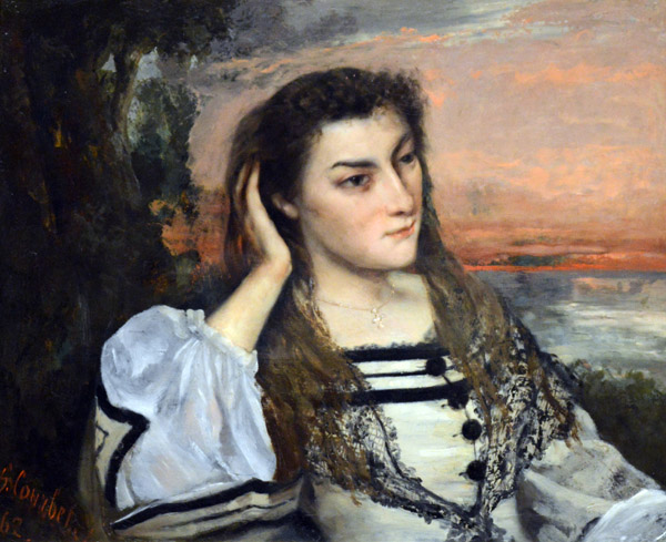 Rverie (Portrait of Gabrielle Borreau), Gustave Courbet, 1862