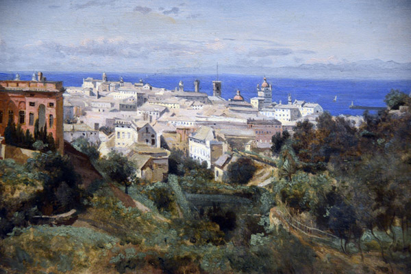 View of Genoa, Jean-Baptiste-Camilee Corot, 1834