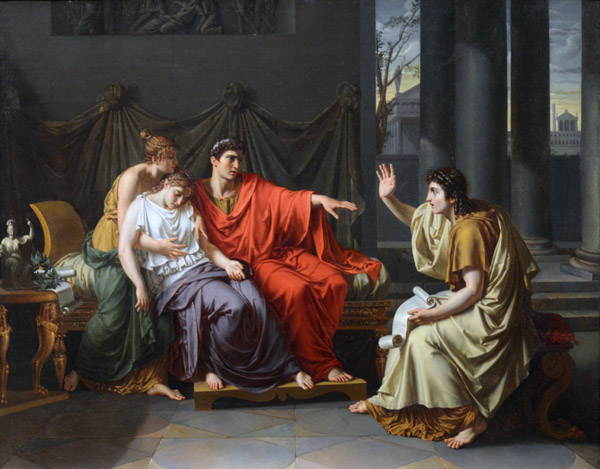 Virgil Reading the Aenid to Augustus, Octavia and Livia, Jean-Baptiste Wicar, 1790/93