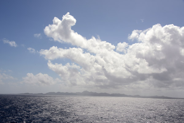 First sight of the northwest corner of Curaao