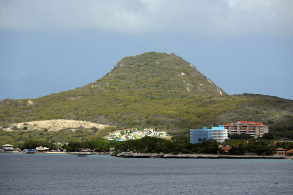 Piscadera with the Hilton Curaao in blue