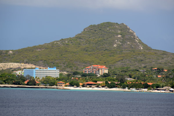 Piscadera with the Hilton Curaçao in blue