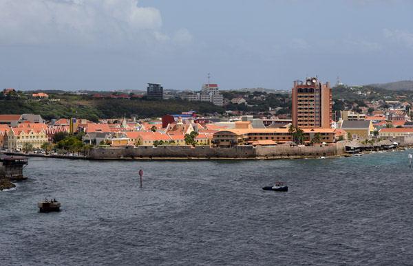 Willemstad from the deck of a cruise ship