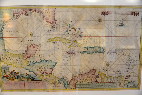 Early map of the Caribbean Sea
