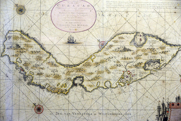 Dutch sea chart of Curaao