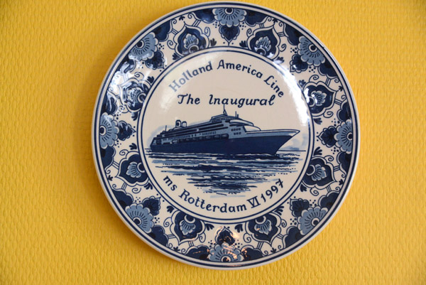 Holland America Line plate - The Inaugural of the MS Rotterdam VI, 1997