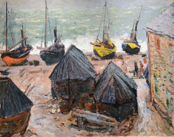 Boats on the Beach at tretat, Claude Monet, 1885