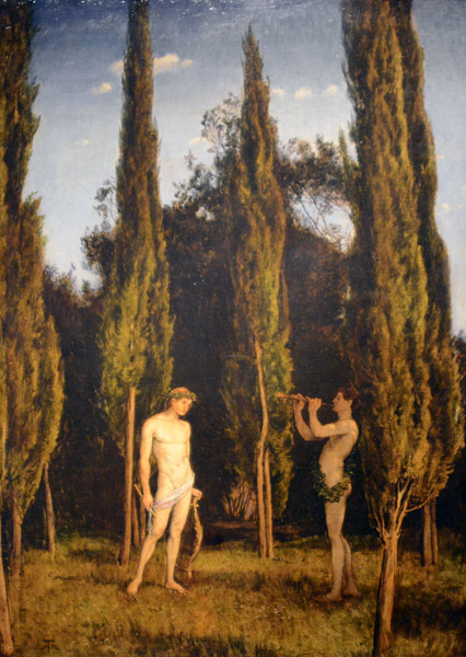 Apollo and Marsyas, Hans Thoma, 1888