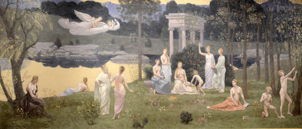 The Sacred Grove, Beloved of the Arts and the Muses, Pierre-Ccile Puvis de Chavannes, 1884-89