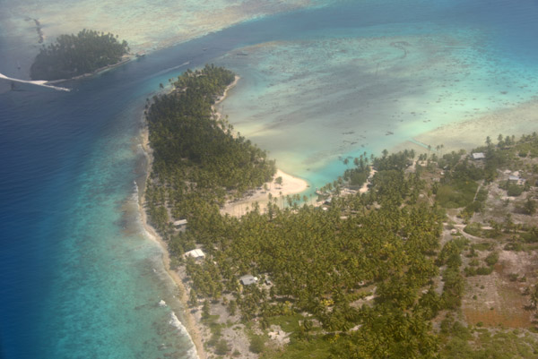 Large motu on the west side of the Avatoru Pass, Rangiroa