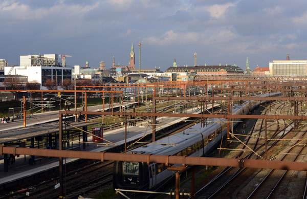 Dybblsbro over the railroad tracks leading to Copenhagen's Central Station