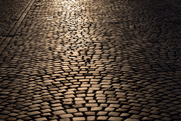 Cobblestones with light effect, Halmtorvet, Copenhagen