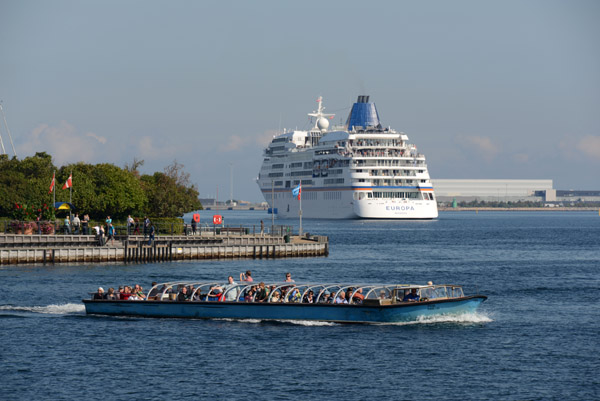 Cruise Ship Europa arriving in the Port of Copenhagen