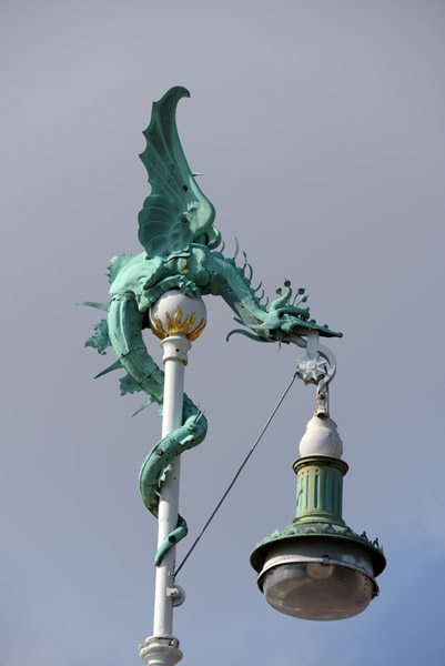 Dragon street light, Nordre Toldbod, 1892, Vilhelm Dahlerup