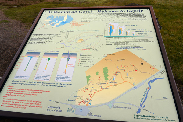 Welcome to Geysir information sign