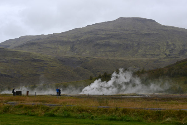 Steaming hot springs of Geysir, Iceland