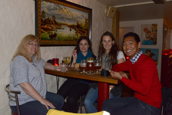 Night out at a bar in Reykjavk at the end of our Greenland cruise