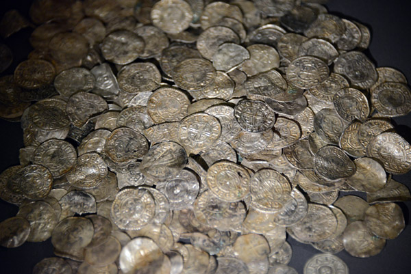 Viking silver hoard of 300+ English coins, ca 1000 AD