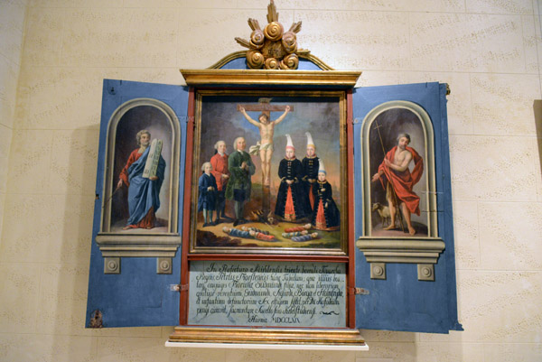 Memorial plaque to Ptur orsteinsson with family, 1768