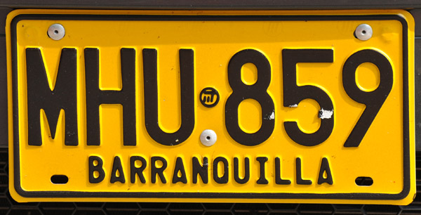 Barranquilla License Plate