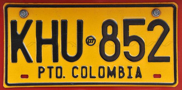 Puerto Colombia License Plate