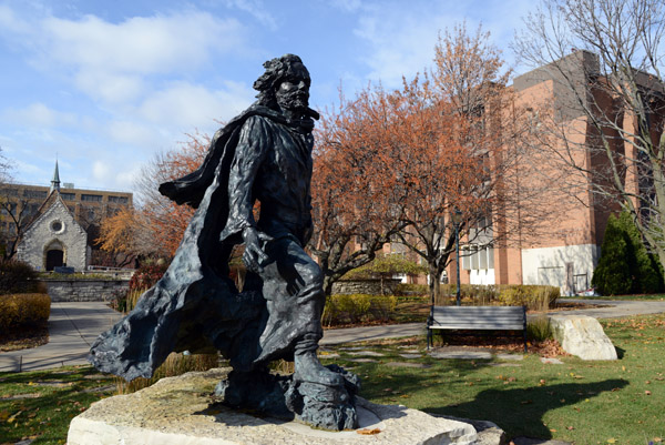 Statue of Jacques Marquette on the campus of Marquette University