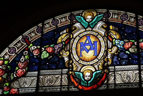 Stained glass windows of the Pabst Pavilion