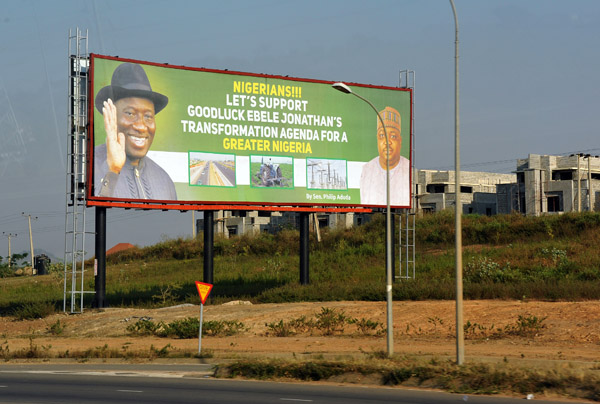 Billboard - Nigerian President Goodluck Jonathan's Transformation Agenda