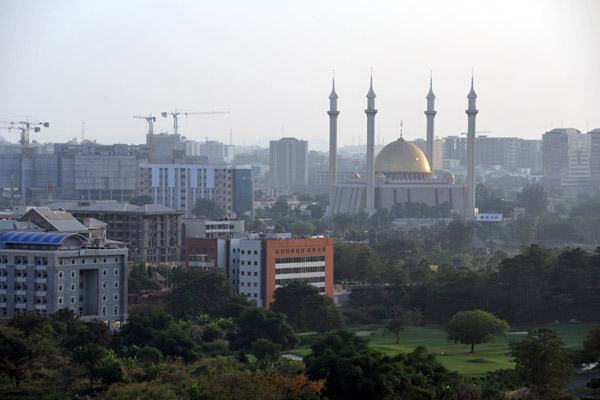 Abuja from the Hilton with the National Mosque