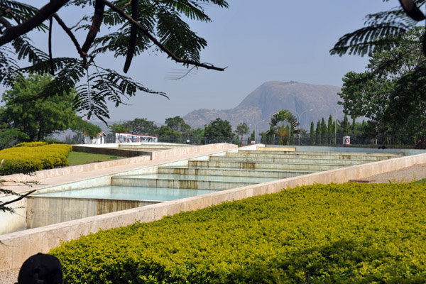 The non-working fountain in Millennium Park, Abuja