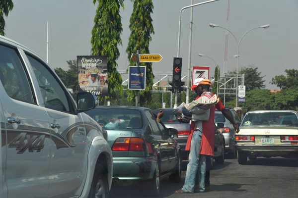 Hawkers by the Abuja Hilton
