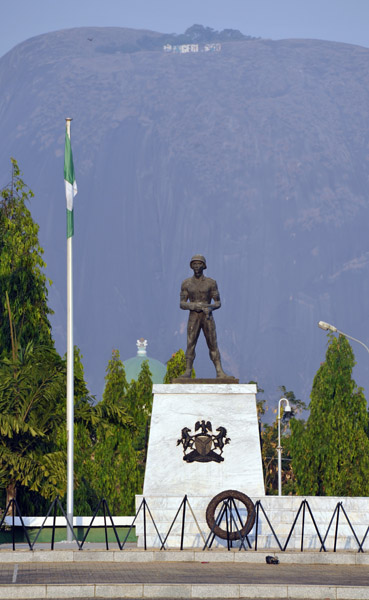 Eagle Square monument with Aso Rock