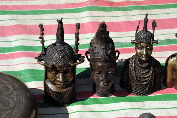Benin-style bronze heads, Abuja Arts & Crafts Market