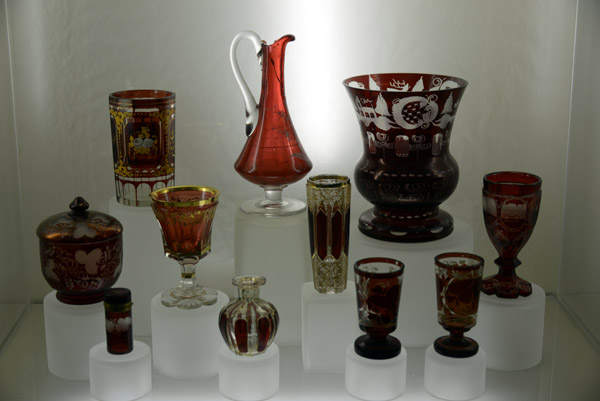 Red crystal glassware, Trakai Castle