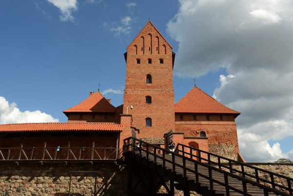 Wooden ramp leading up to the Ducal Palace, Trakai Island Castle