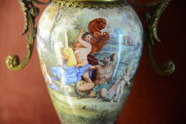 Painted vase with Poseidon on a Chariot