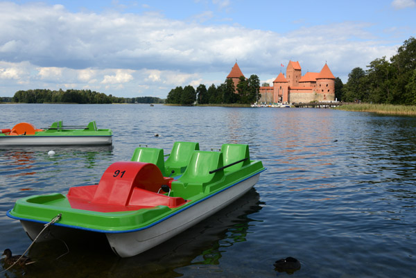 Pedal boat on Lake Galvė, Trakai