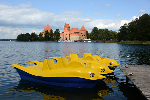 Pedal boats on Lake Galvė, Trakai
