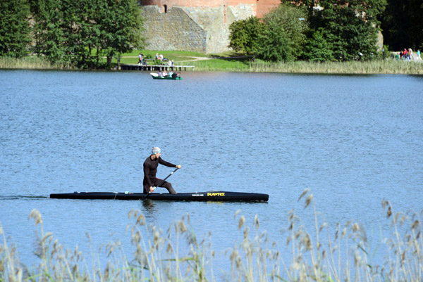 Paddler on Lake Galvė, Trakai
