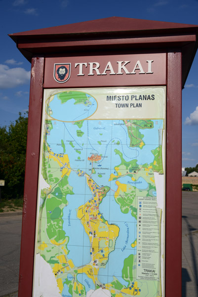 Miesto Planas - Map of Trakai