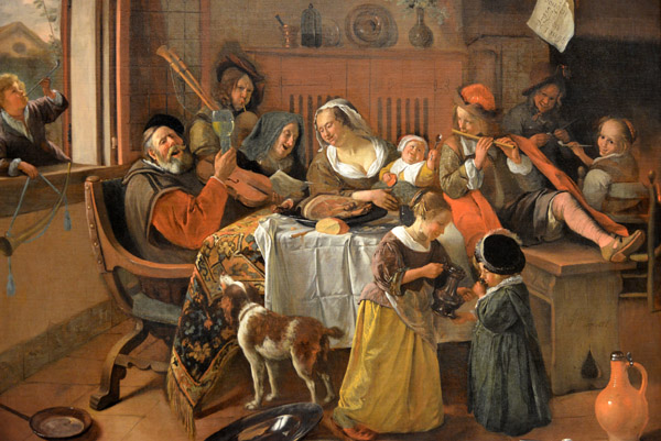 The Merry Family, Jan Havicksz Steen, 1668