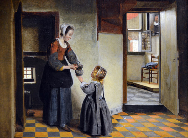 Woman with a Child in a Pantry, Pieter de Hooch, ca 1656-1660