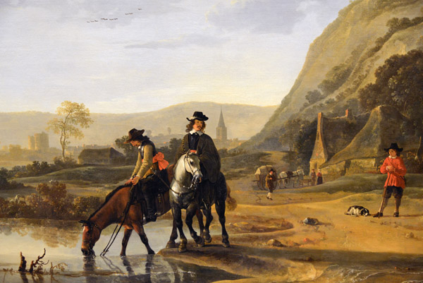 River Landscape with Riders, Aelbert Cuyp, 1653-1657