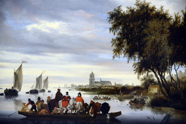 River Landscape with Ferry, Saloman van Ruysdael, 1649