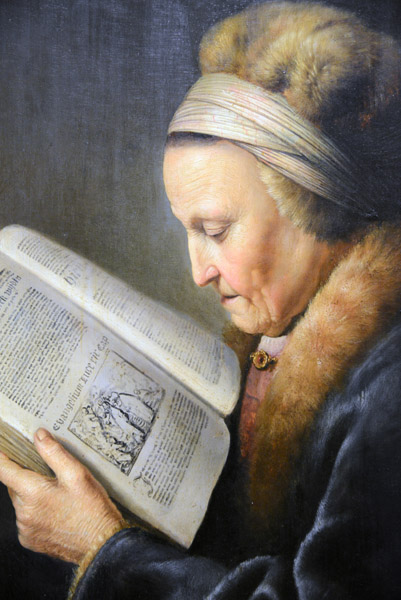 Old Woman Reading, Gerard Dou, ca 1631-1632